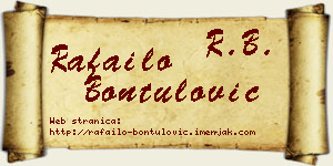 Rafailo Bontulović vizit kartica